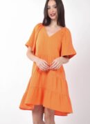 Solid Babydoll Dress